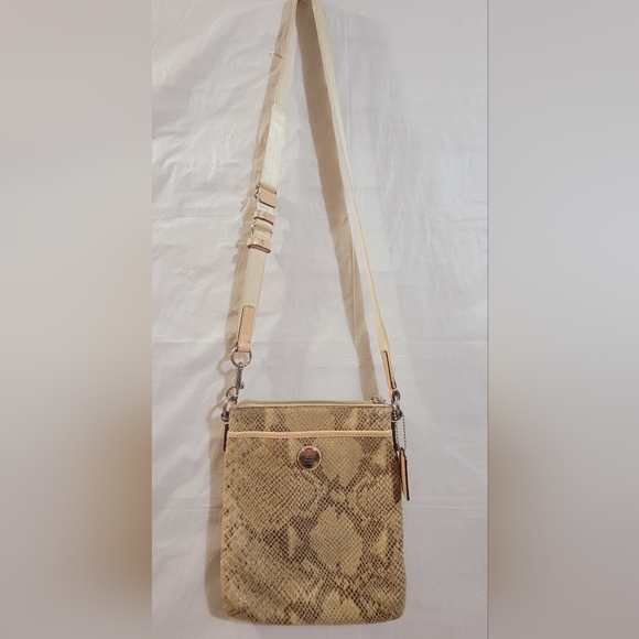 Authentic Snakeprint Messenger Crossbody Shoulder Bag - Picture 2 of 16